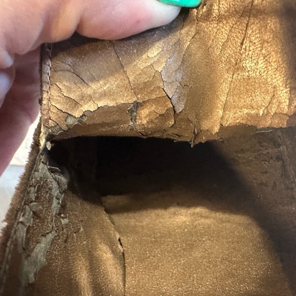 Vintage Brown Velvet Block Heel Loafers by Joan & David 10M Monica Sculpted - Picture 4 of 13